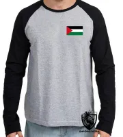 Camiseta manga longa Infantil ou Adulto Palestina - Foto 2