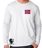 Camiseta manga longa Infantil ou Adulto Noruega escandinavo - Foto 2