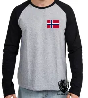 Camiseta manga longa Infantil ou Adulto Noruega escandinavo - Foto 3