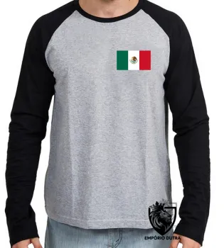 Camiseta manga longa Infantil ou Adulto Mexico mexicano - Foto 2