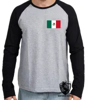 Camiseta manga longa Infantil ou Adulto Mexico mexicano - Foto 2