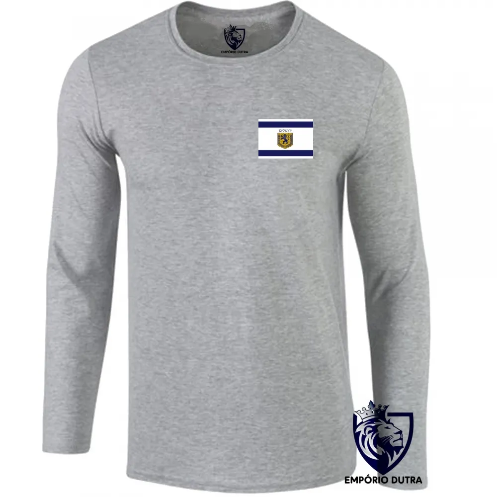 Camiseta manga longa Infantil ou Adulto Jerusalem Israel