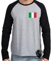 Camiseta manga longa Infantil ou Adulto Itália italiano europa - Foto 2