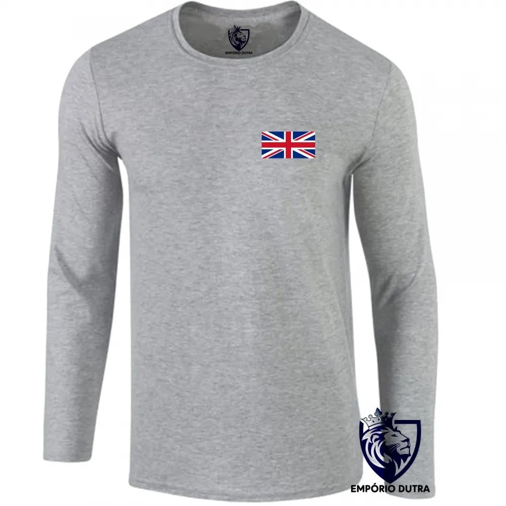 Camiseta manga longa Infantil ou Adulto inglaterra reino unido