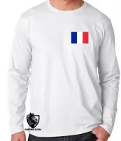 Camiseta manga longa Infantil ou Adulto França europa - Foto 2