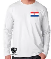 Camiseta manga longa Infantil ou Adulto Croacia croatia - Foto 2