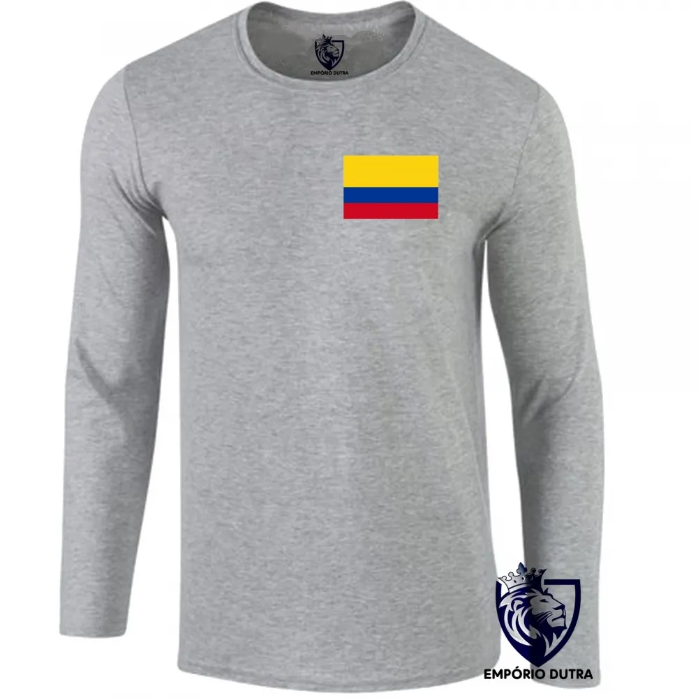 Camiseta manga longa Infantil ou Adulto Colômbia america latina