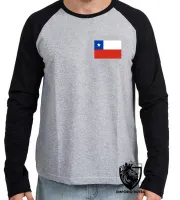 Camiseta manga longa Infantil ou Adulto Chile america latina - Foto 3