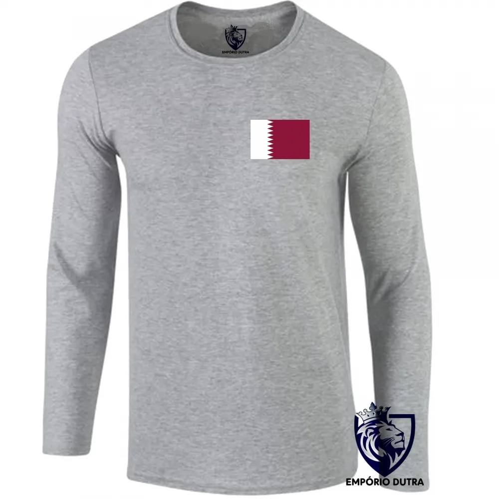 Camiseta manga longa Infantil ou Adulto Catar Oriente médio Imagem