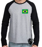 Camiseta manga longa Infantil ou Adulto brasil brasileiro - Foto 3
