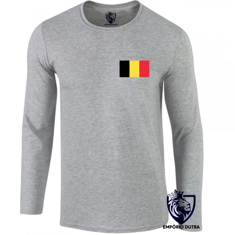 Camiseta manga longa Infantil ou Adulto Bélgica europa