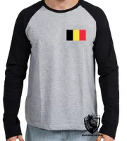 Camiseta manga longa Infantil ou Adulto Bélgica europa - Foto 3