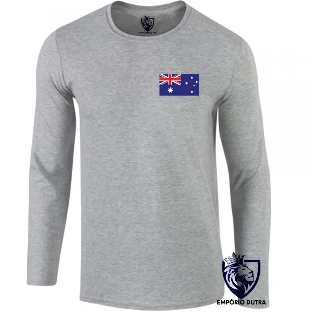 Camiseta manga longa Infantil ou Adulto Austrália oceania Imagem