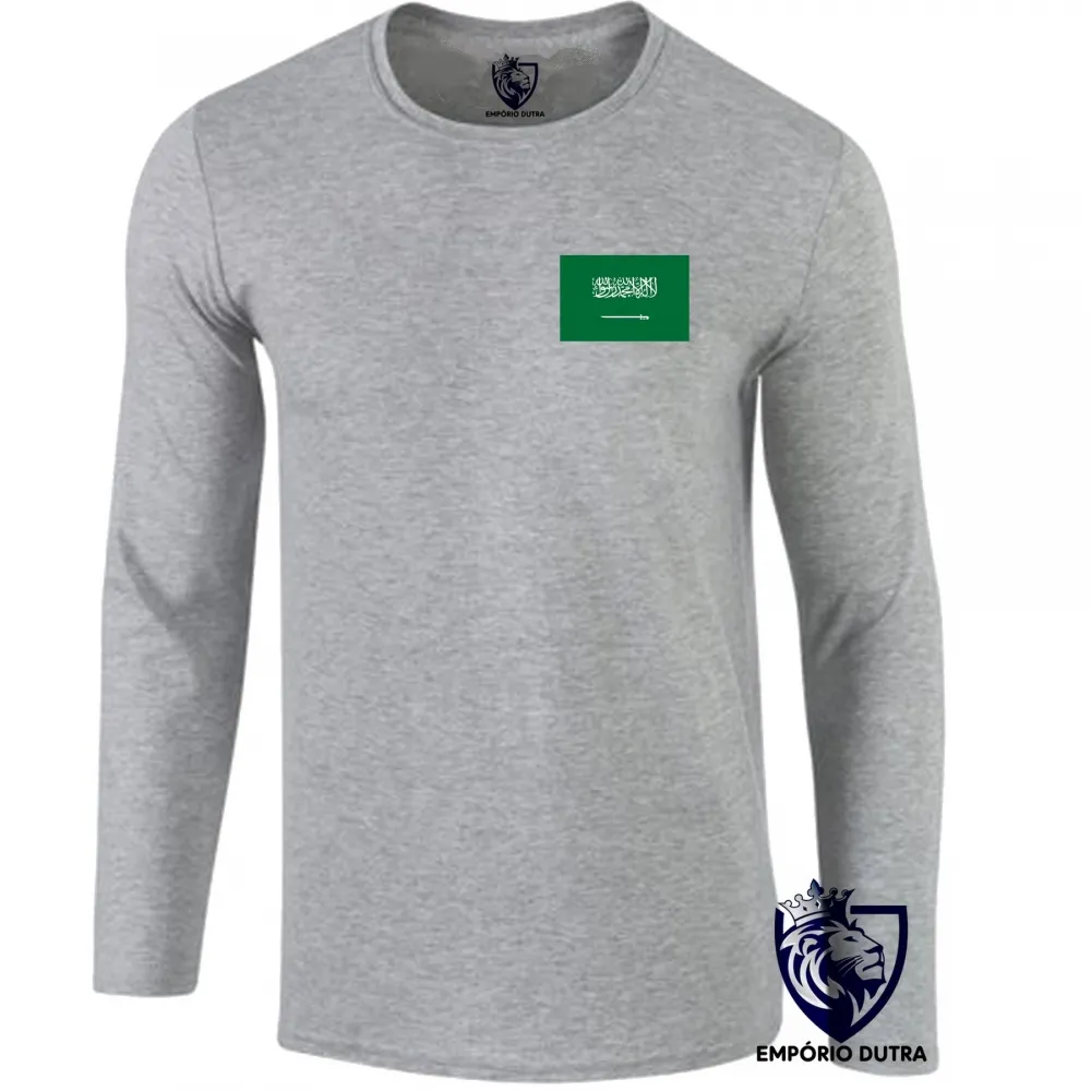 Camiseta manga longa Infantil ou Adulto Arábia saudita Imagem