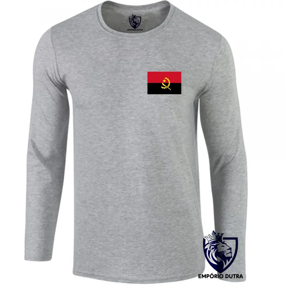 Camiseta manga longa Infantil ou Adulto angola africa Imagem