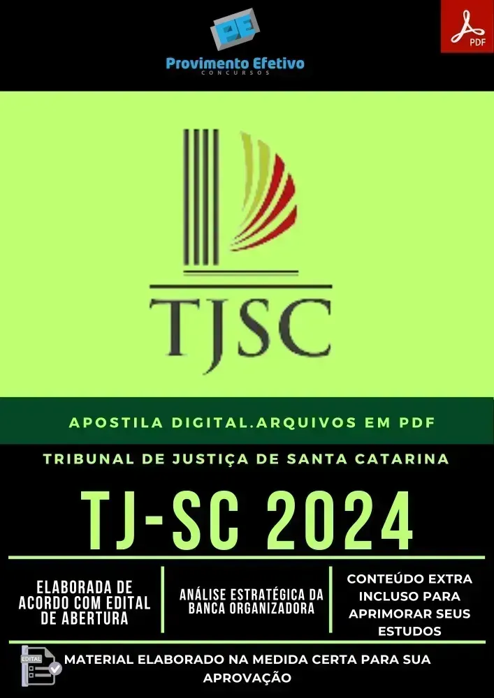 Apostila TJ SC Técnico Judiciário 2024 Imagem