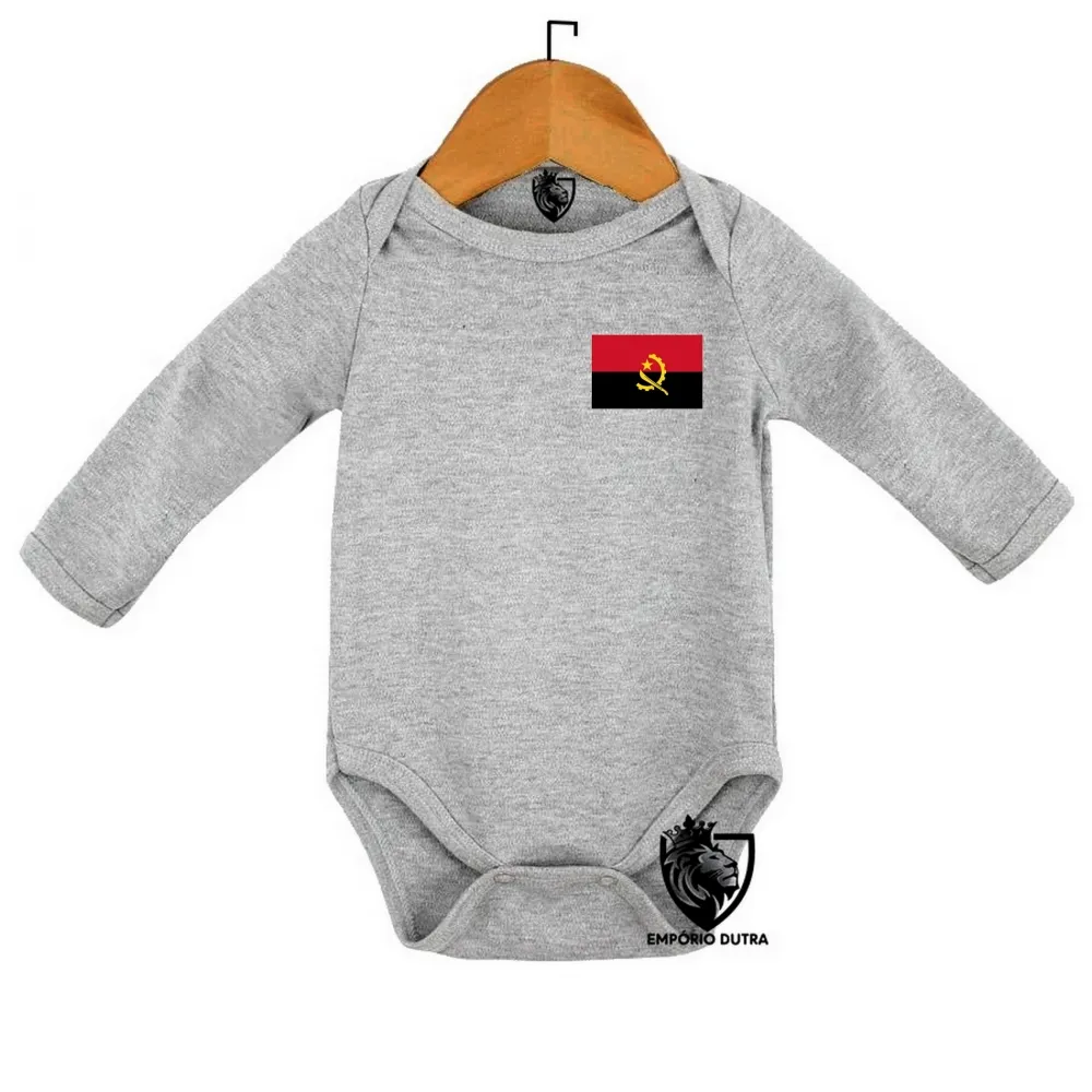 Body Bebê Infantil bandeira angola africa Imagem
