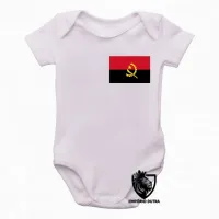 Body Bebê Infantil bandeira angola africa - Foto 2