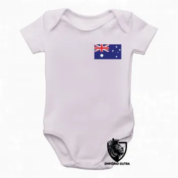 Body Bebê Infantil bandeira Austrália oceania - Foto 2