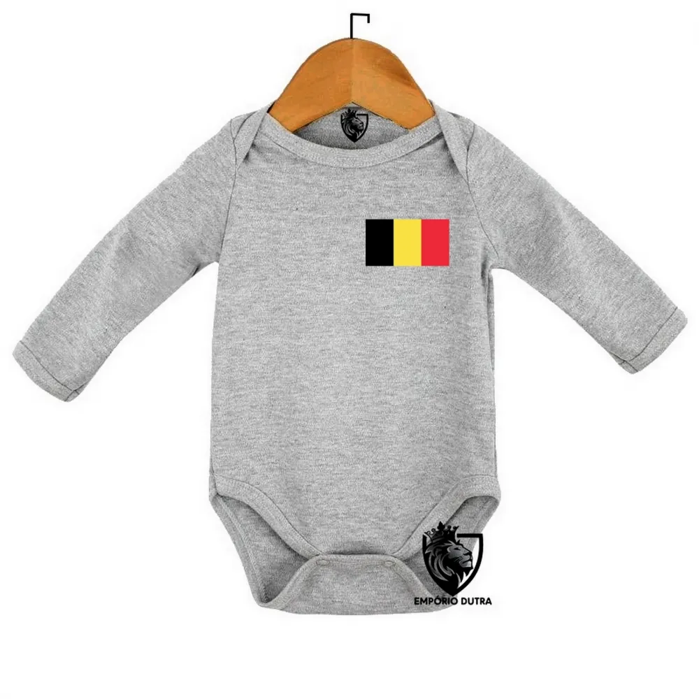 Body Bebê Infantil bandeira Bélgica europa