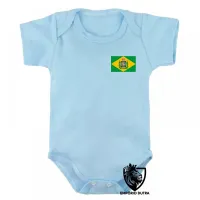 Body Bebê Infantil bandeira Brasil imperial monarquia - Foto 3