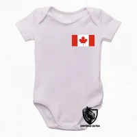 Body Bebê Infantil bandeira Canadá america norte - Foto 2