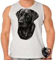 Camiseta Regata adulto ou infantil cachorro cão dog labrador preto raça - Foto 2