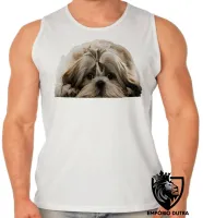 Camiseta Regata adulto ou infantil cachorro cão dog Shih tzu raça canina - Foto 2