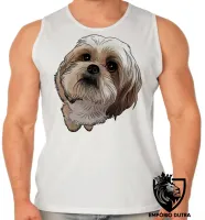 Camiseta Regata adulto ou infantil cachorro cão dog Shih tzu raça fofo lindo - Foto 2
