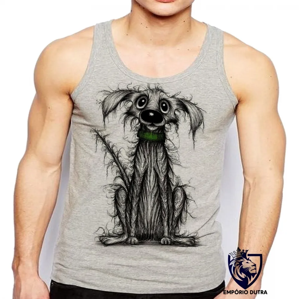 Camiseta Regata adulto ou infantil cachorro cachorro cão dog vira lata cusco cachorrinho