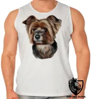 Camiseta Regata adulto ou infantil cachorro cão dog Yorkshire terrier raça - Foto 2