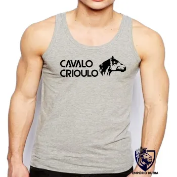 Camiseta Regata adulto ou infantil cavalo medio