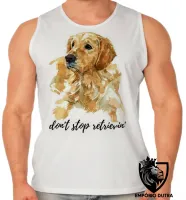 Camiseta Regata adulto ou infantil dont stop cachorro golden retriever - Foto 2