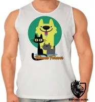 Camiseta Regata adulto ou infantil Friends Forever gato cachorro amigos - Foto 2