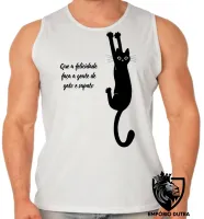 Camiseta Regata adulto ou infantil gato e sapato cat gatinho felino - Foto 2