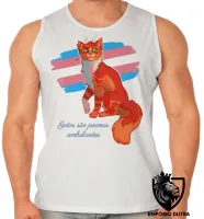 Camiseta Regata adulto ou infantil Gatos são poemas ambulantes - Foto 2