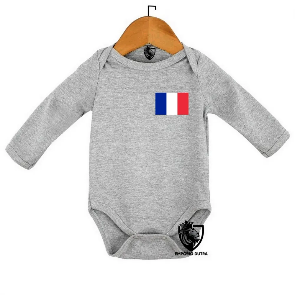 Body Bebê Infantil bandeira França europa Imagem