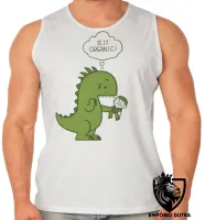 Camiseta Regata adulto ou infantil Humano orgânico dinossauro - Foto 2