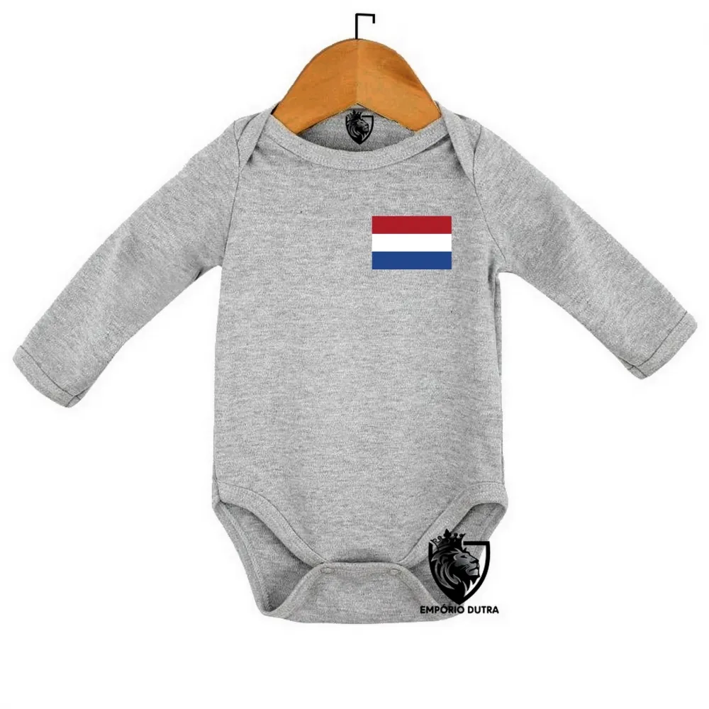 Body Bebê Infantil bandeira Holanda netherlands Imagem