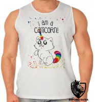 Camiseta Regata adulto ou infantil I am a caticorn gato unicórnio - Foto 2