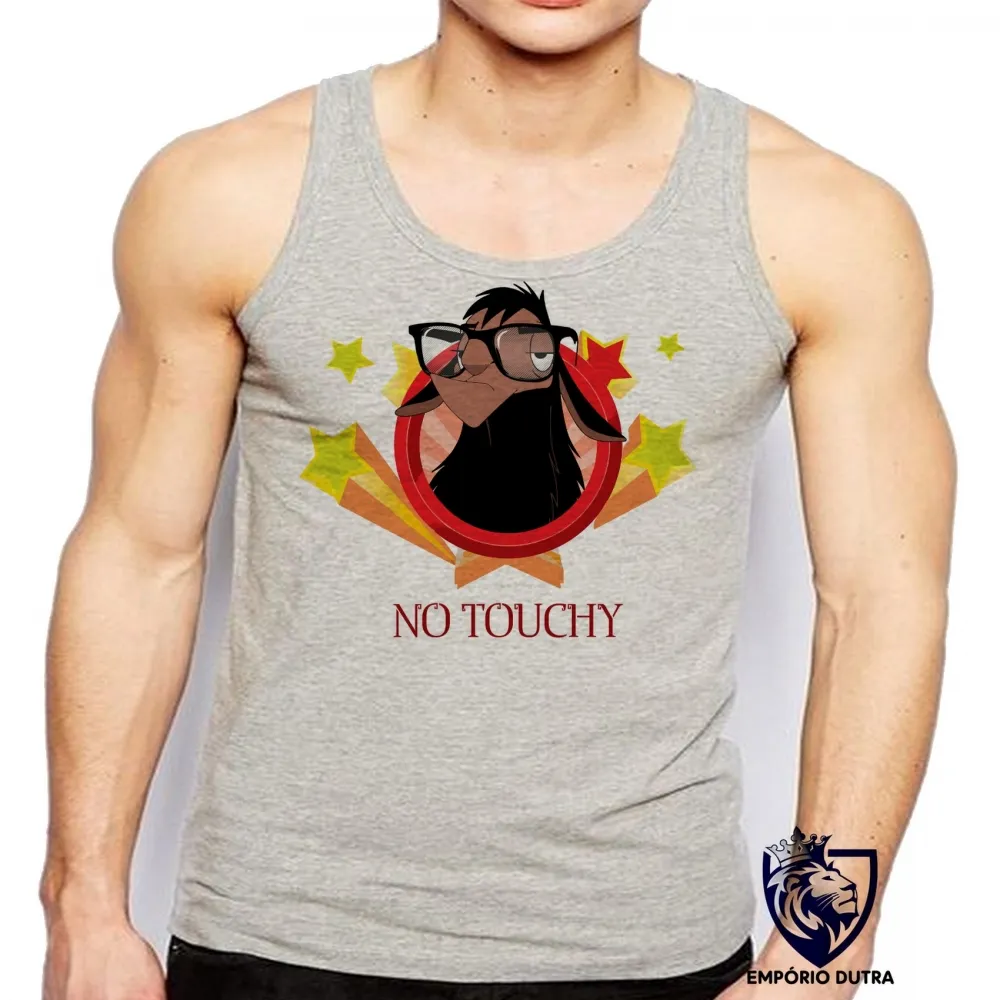 Camiseta Regata adulto ou infantil Lhama No touchy não encoste