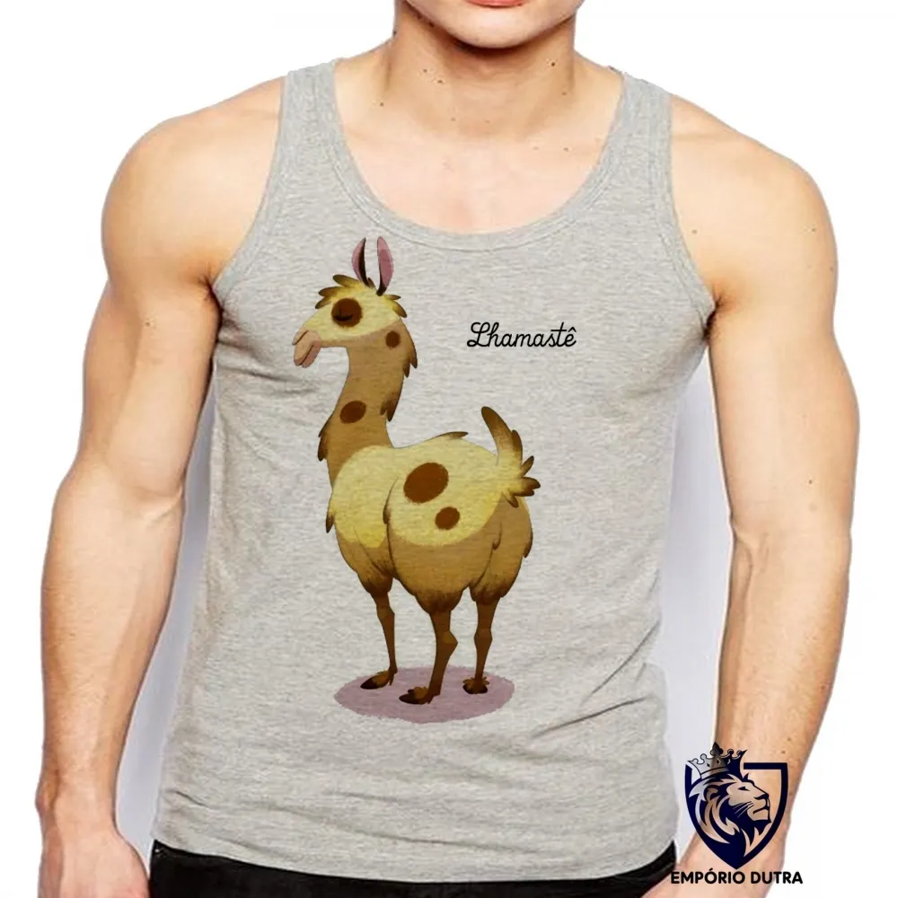 Camiseta Regata adulto ou infantil Lhamastê lhama animal america