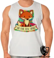 Camiseta Regata adulto ou infantil oh for fox sake raposa cachorro dog - Foto 2