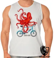 Camiseta Regata adulto ou infantil Polvo bicicleta lets ride ciclista bike - Foto 2