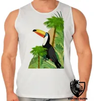 Camiseta Regata adulto ou infantil tucano passaro - Foto 2