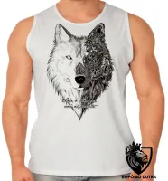 Camiseta Regata adulto ou infantil Vence o lobo que você alimenta cão dog - Foto 2