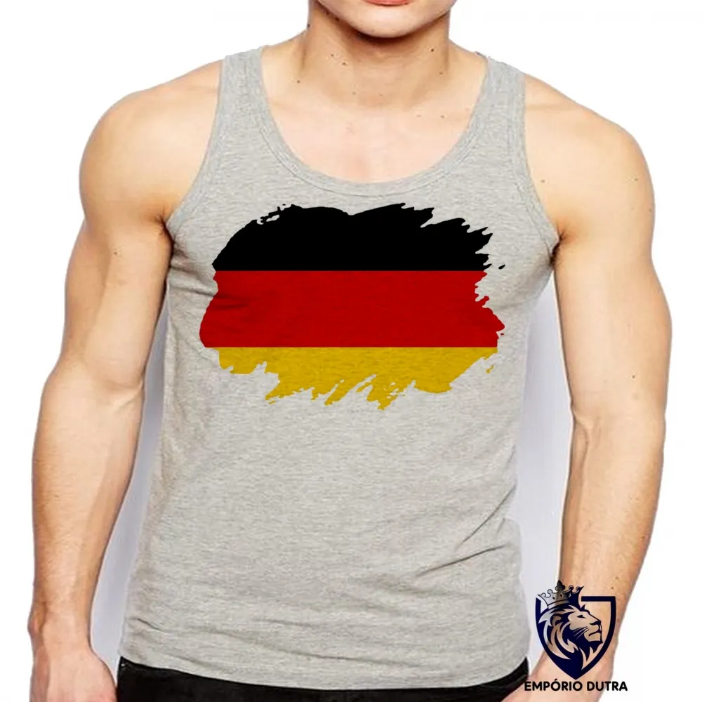Camiseta Regata adulto ou infantil bandeira Alemanha germany