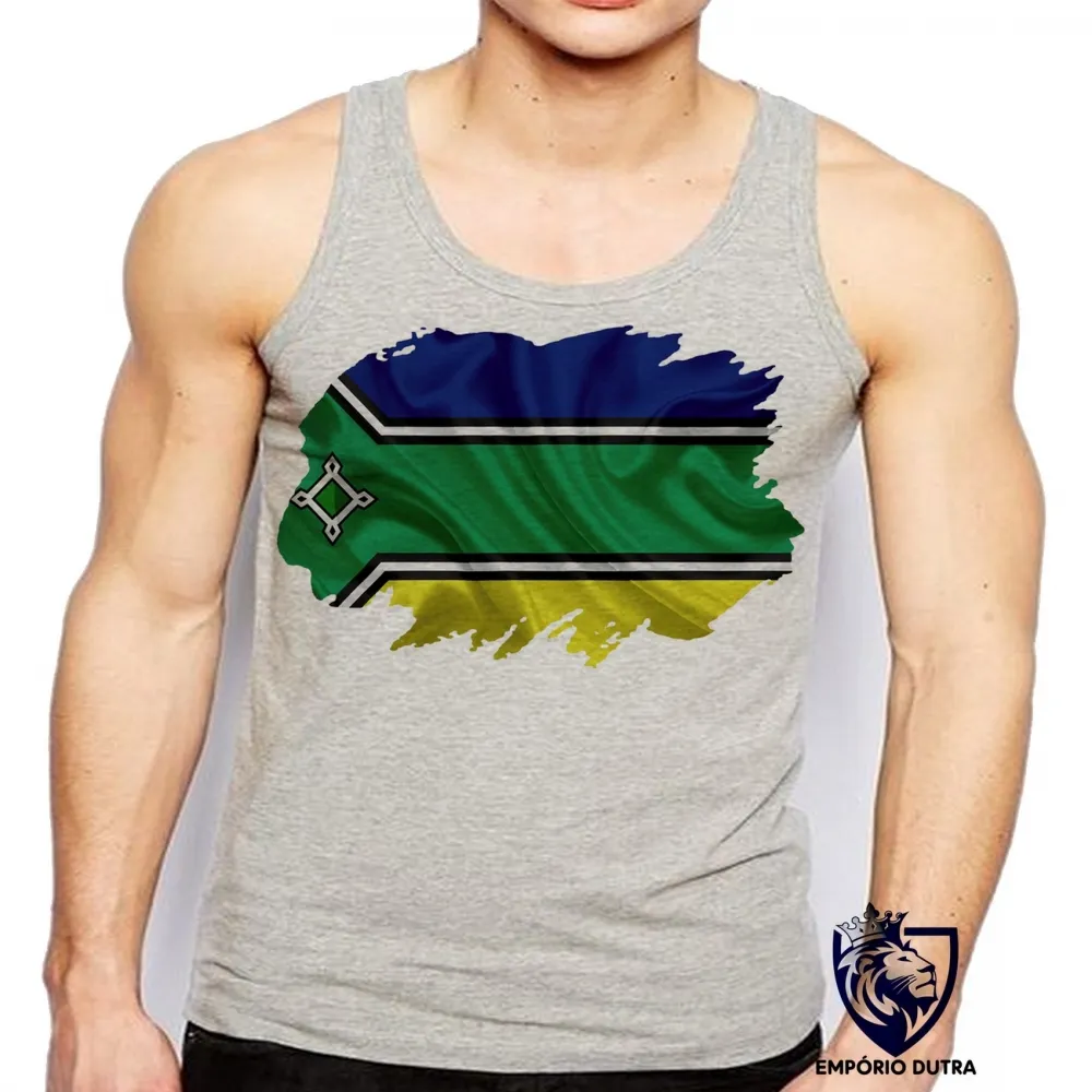 Camiseta Regata adulto ou infantil bandeira Amapá