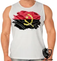 Camiseta Regata adulto ou infantil bandeira angola africa - Foto 2