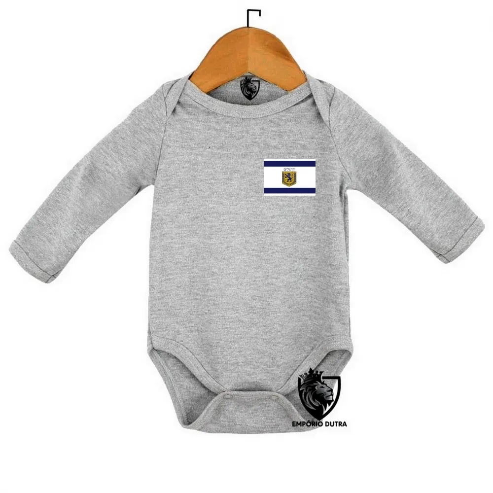 Body Bebê Infantil bandeira jerusalem israel Imagem